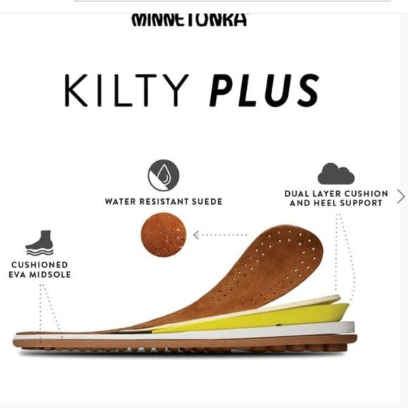 Minnetonka | Kilty Plus Moccasin Grey Suede | Size‎ 9 Women's - Picture 10 of 16